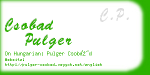 csobad pulger business card